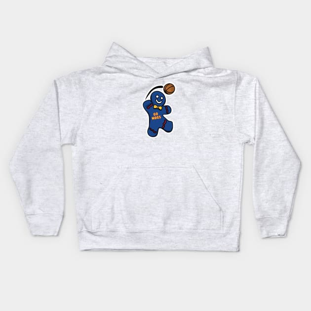 Denver Nuggets Gingerbread Man Kids Hoodie by Rad Love